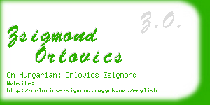 zsigmond orlovics business card